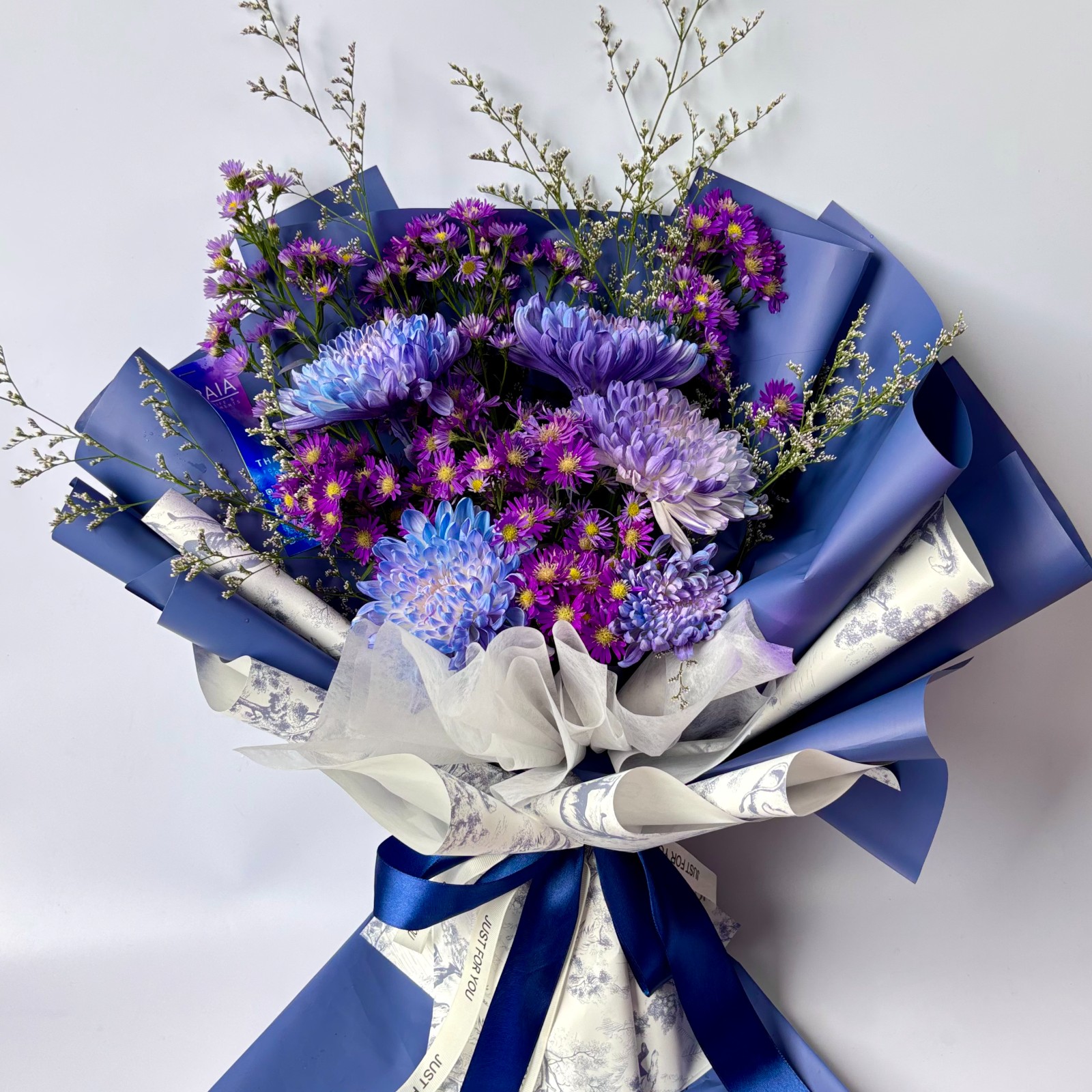 Charlotte: Chrysanthemum, Blue and Purple